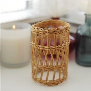Vintage Wicker Candle Holder